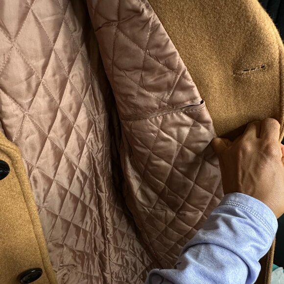 J.Crew Thompson Camel Wool Blend Topcoat Jacket Size 42 Men’s - Picture 13 of 14